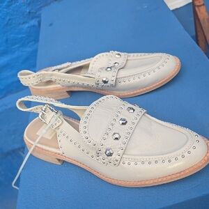 Dolce Vita Cream Studded Loafers